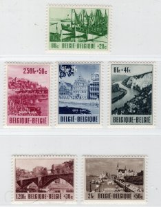 BELGIUM 1953 TOURISM IN ARDENNES SEMI POSTAL SET B538-B543 PERFECT MH