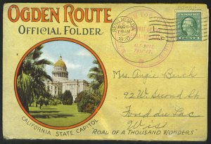 US 1920 18 POST CARD BOOKLET OF THE OGDEN ROUTE MAILED