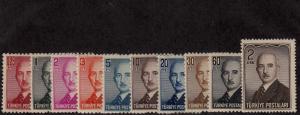 Turkey - 1948 - SC 963-66,968-69,972-74,976 - LH - 972 NG