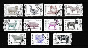 Bulgaria # 3581-3591, Farm Animals, Used CTO, 1/3 Cat.