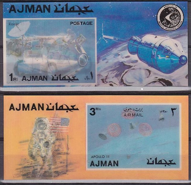 1972 Ajman 1450-51/B374-375b Apollo 11 (lenticular) 15,50 €