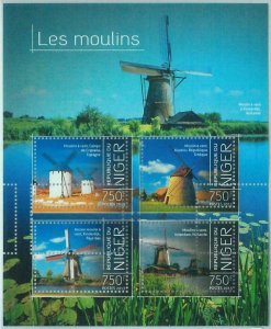 M1519 - NIGER, ERROR, MISSPERF CARD 2013: Windmills, Spain, Netherlands-