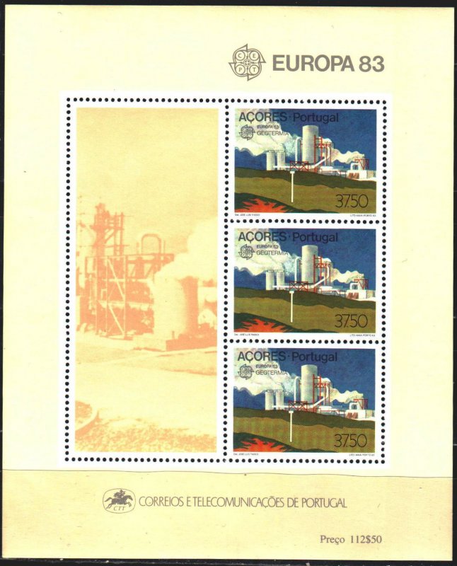 Azores. 1983. bl 4. Geothermy, europe-sept. MNH.