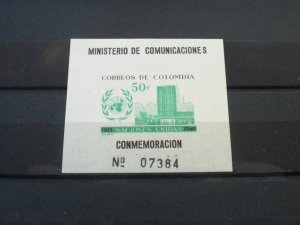 Colombia  1960 UN Scott 725  SS MLH  zn 83