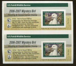 2006 US Migratory Bird Hunting Federal Duck Stamp #RW73A Mint Rare Pair