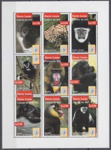 1995 Sierra Leone 2285-2293KL Fauna - Sierra Club 11,00 €