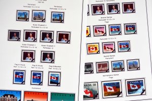 COLOR PRINTED CANADA 1974-1988 STAMP ALBUM PAGES (51 illustrated pages)