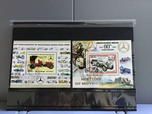 Mercedes Benz 1986 History of Motoring  cancelled stamp sheets  R27065