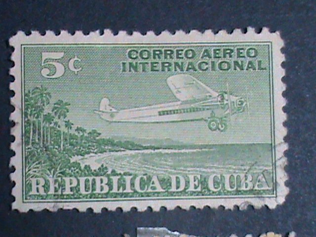 ​CUBA AIRMAIL-1931 RARE CUBA AIRMAIL USED-OVER 80YEARS OLD STAMP-VERY FINE