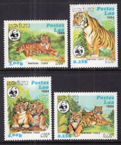 Laos 517-520 Tigers MNH VF