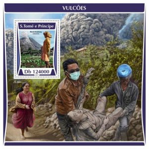 St Thomas - 2017 Volcanoes on Stamps - Stamp Souvenir Sheet - ST17316b