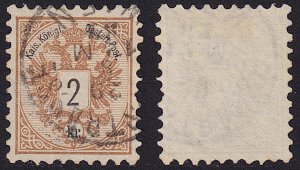 Austria - 1883 - Scott #41 - used - Coat of Arms Numeral