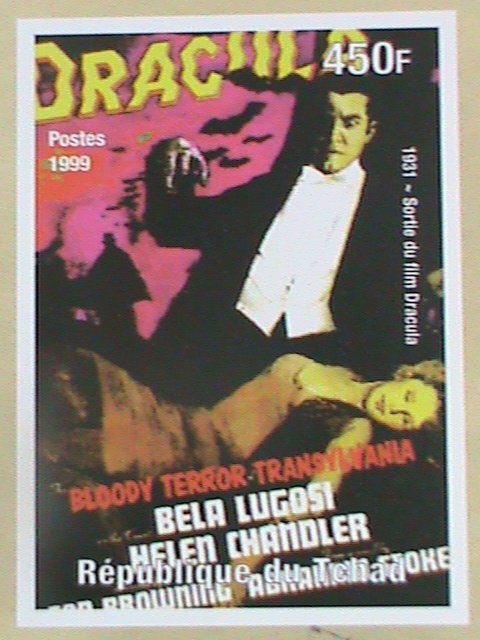 ​CHAD-1999-MILLENIUM-BLOODY TERROR TRANSYLVANIA MOVIE-DRACULA- IMPERF:-MNH S/S