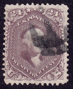 US Scott 70, 1861 Washington, 24c red lilac, FINE USED