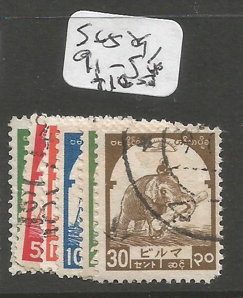 Burma Jap Oc SG J89, 91-5 VFU (10cwj)