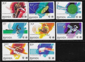 Rwanda 1981 Telecommunication Communications Sc 1043-1050 MNH A2869