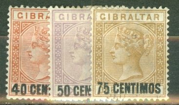 HV: Gibraltar 22-8 mint CV $262.50; scan shows only a few