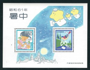 Japan 1677-78 var Lottery Prize S/S MNH VF 1986 SCV $60.00