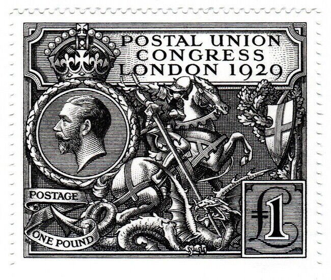 (I.B) George V Postal : PUC £1 (SG438) Official Royal Mail Reprint