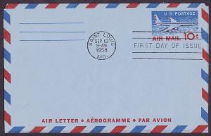 UC32a Jet Aerogramme uncacheted FDC