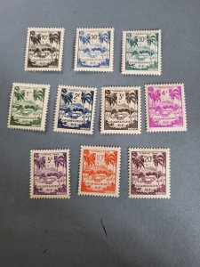 Stamps Guadeloupe Scott #J38-47 h