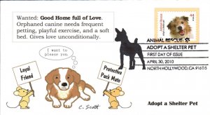 #4451 Animal Rescue - Dog Scott FDC