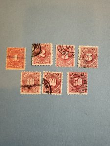 Stamps US Scott #J38-44 used
