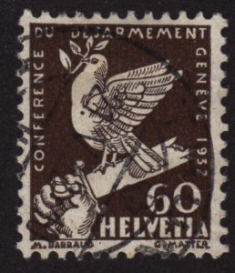 Switzerland 214 Dove on Broken Sword 1932