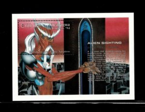 Nicaragua 1994 - Alien Sightings - Souvenir Stamp Sheet - Scott #2021 -MNH