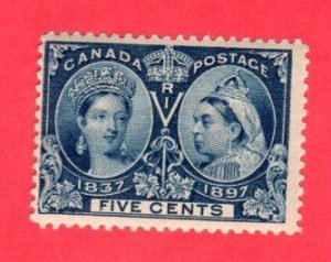 CANADA MNH 5 CENT DEEP BLUE QUEEN VICTORIA DIAMOND JUBILLEE SCOTT # 54