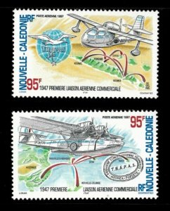 New Caledonia Air Post 1997 - French Airlines in South Pacific - Set of 2v - MNH