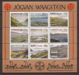 2005 Faroe Islands - Sc462 - MNH VF - Mini Sheet - Landscapes by Waagstein