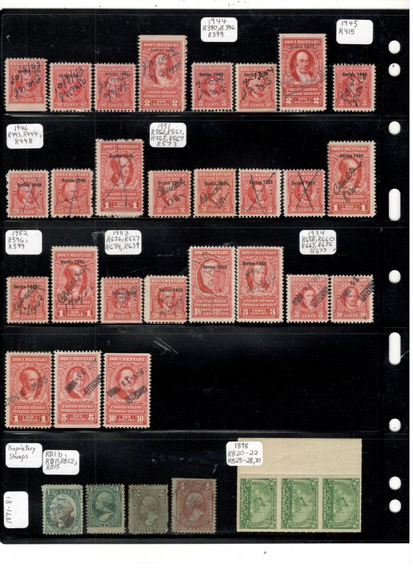 US REVENUE STAMP COLLECTION