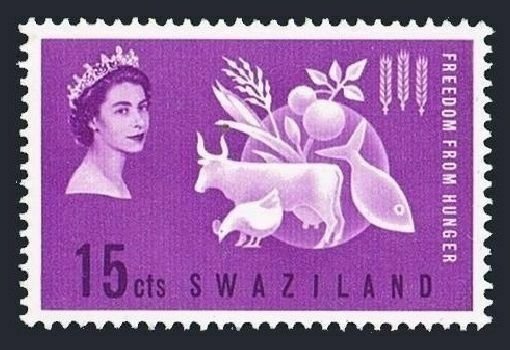 Swaziland 108 block/4,MLH/MNH.Michel 108. FAO 1963.Freedom from Hunger campaign.