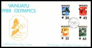 Vanuatu 480-483 Summer Olympics U/A FDC