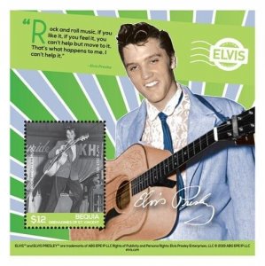 Bequia 2019 - Elvis Presley - Rock N' Roll - Souvenir Stamp Sheet - MNH