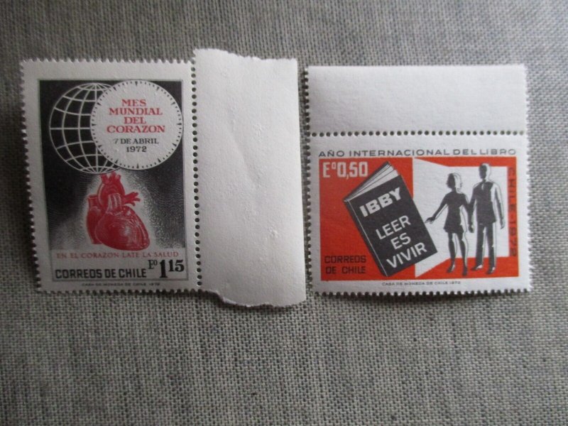 Chile, Scott# 417, 429, MNH