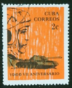 CUBA Sc# 1066  REVOLUTION ANNIVERSARY  2c  1966  used cto