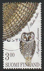 1998 Finland - Sc 1087c - used VF - 1 single - Owls - Bubo Bubo