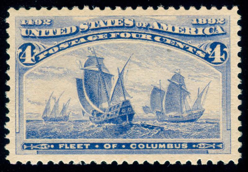 MOMEN: US STAMPS #233 MINT OG NH PF CERT XF-SUP