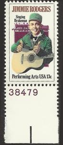 # 1755 MINT NEVER HINGED JIMMIE RODGERS AND LOCOMOTIVE