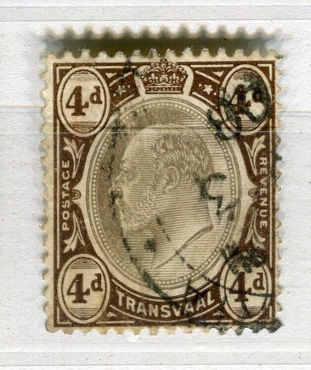 SOUTH AFRICA; TRANSVAAL 1903-04 early ED VII issue fine used Shade of 4d. value