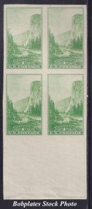 BOBPLATES #756 Yosemite Huge Bottom Block of 4  VF MNH NGAI SCV=$1