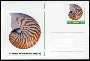 CHARTONIA, Fantasy - Chambered Nautilus - Postal Stationery Card...