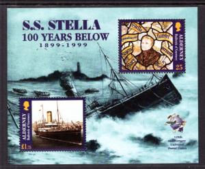 Alderney 127 Ship Wreck Souvenir Sheet MNH VF