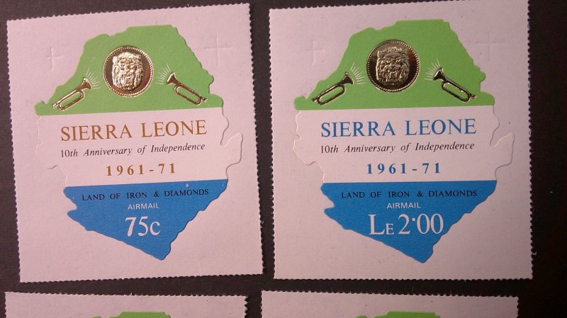 Sierra Leone 1971 Definitive Scott# 416-421; C137-C142 Mint XF CPL set of 12