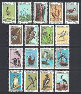 Botswana Bustard Stork Hoopoe Heron Owl Jacana Bishop Plover Birds 17v