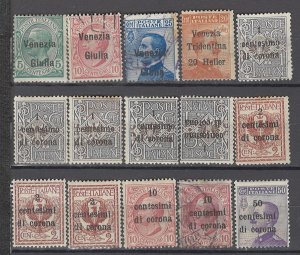COLLECTION LOT OF # 919 AUSTRIA ITALY OCCUPATION 15 1918+ CLEARANCE CV +$29