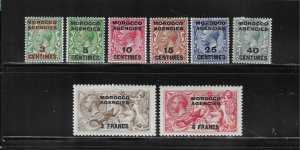 BRITISH OFFICES IN MOROCCO SCOTT #401-406/410/419 1917-32 (PARTIAL)- MINT HINGED