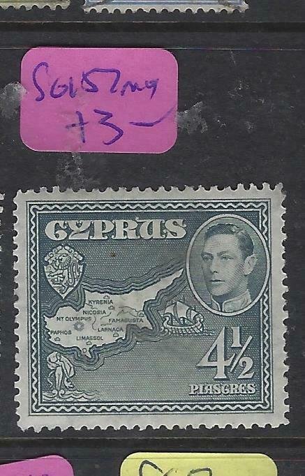 CYPRUS  (P3103B)  KGVI  4 1/2PI    SG 157    MOG